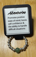 Adventurine Stretch T Ring - Size 9