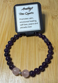 Amethyst and Rose Quartz 7 inch