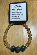 Citrine and Moss Agate 6 Inch