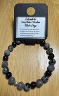 Labradorite, Snowflake Obsidian and Black Onyx 6 Inch