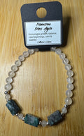 Collector's Edition Moss Agate and Moonstone Stretch Bracelet