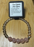 Rose Quartz and Clear Quartz 7 inch