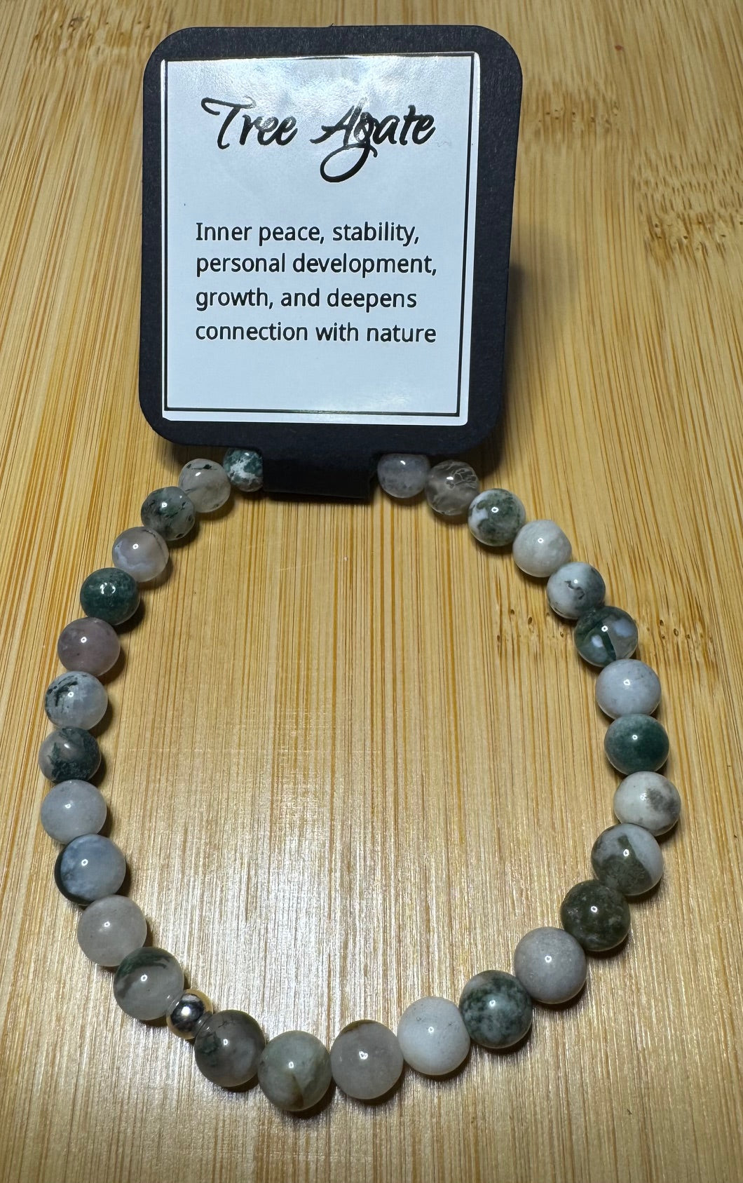 Tree Agate 7 inch Bracelet
