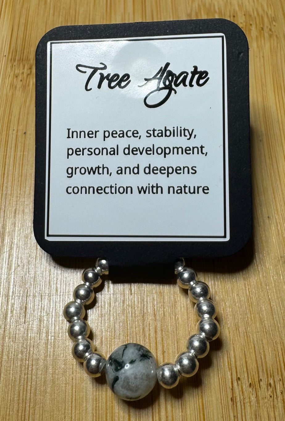 Tree Agate  Ring - Size 8